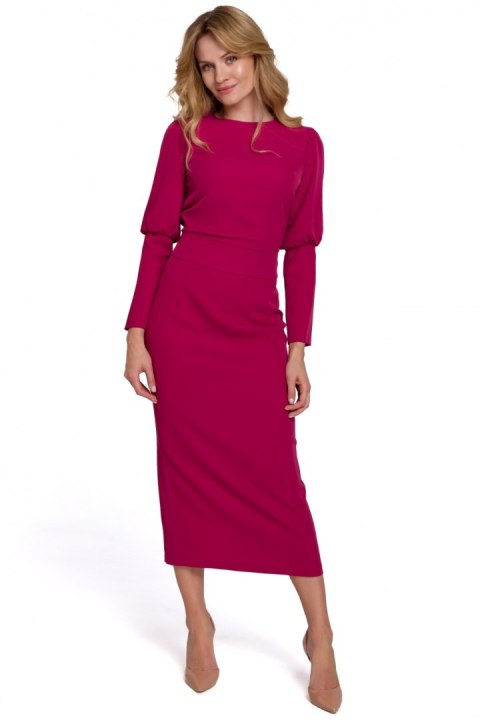 Sukienka Model K079 Śliwka - Makover - XXL Sukienka Model K079 Śliwka - Makover - XXL