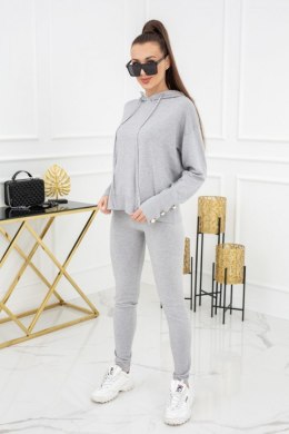 Spodnie Komplet Model Kim Pearl Buttons PU1121 Silver - Vittoria Ventini - M/L
