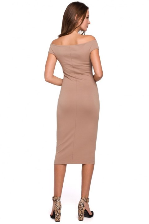 Sukienka Model K001 Beige - Makover - XL Sukienka Model K001 Beige - Makover - XL