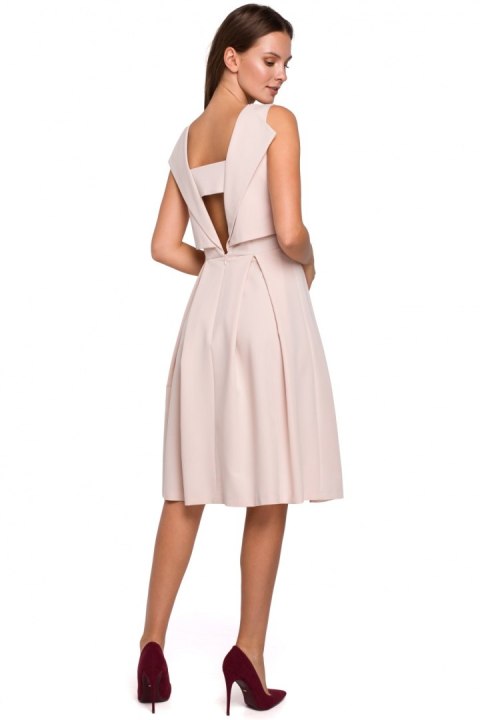 Sukienka Model K005 Beige - Makover - M Sukienka Model K005 Beige - Makover - M
