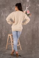 Sweter Damski Model Marynesta Beige - Merribel - uniwersalny Sweter Damski Model Marynesta Beige - Merribel - uniwersalny