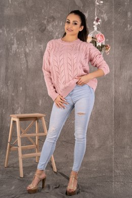 Sweter Damski Model Marynesta Powder Pink - Merribel - uniwersalny