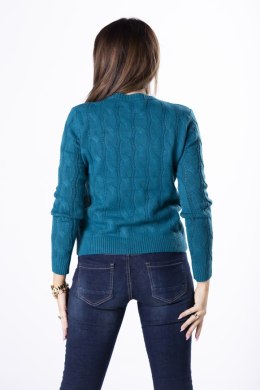 Sweter Damski Model Ramona M83049 Petrol Blue - Vittoria Ventini - uniwersalny