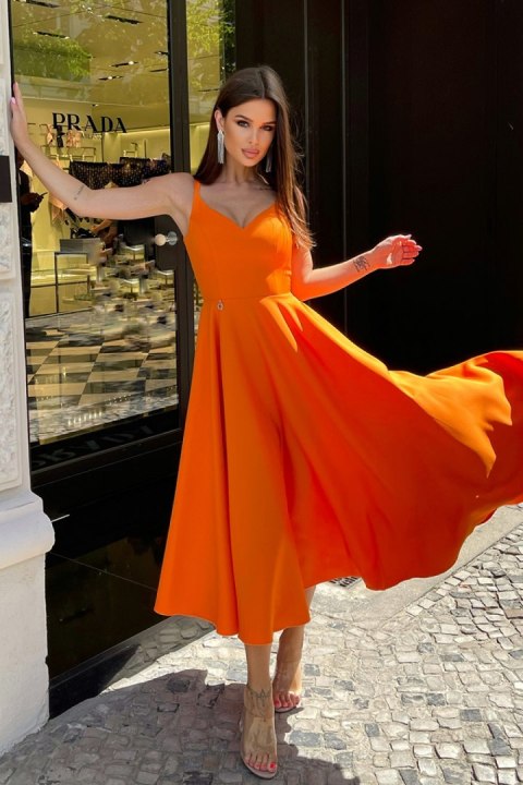 Sukienka Model 244-09 Orange - Bicotone - 34 Sukienka Model 244-09 Orange - Bicotone - 34