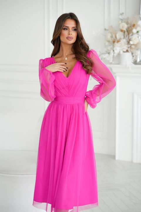 Sukienka Model 269-17 Pink Neon - Bicotone - 42 Sukienka Model 269-17 Pink Neon - Bicotone - 42