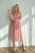Sukienka Model 269-20 Dirty Pink - Bicotone - 38 Sukienka Model 269-20 Dirty Pink - Bicotone - 38