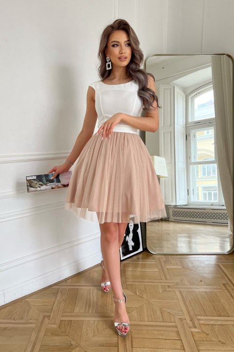 Sukienka Model 283-34 Ecru/Beige - Bicotone - 40 Sukienka Model 283-34 Ecru/Beige - Bicotone - 40