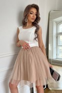 Sukienka Model 283-34 Ecru/Beige - Bicotone - 40 Sukienka Model 283-34 Ecru/Beige - Bicotone - 40