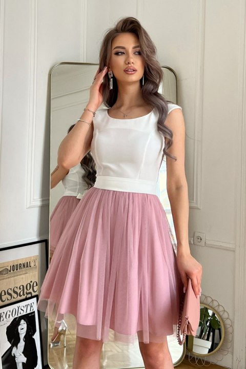Sukienka Model 283-36 Ecru/Dirty_Pink - Bicotone - 40