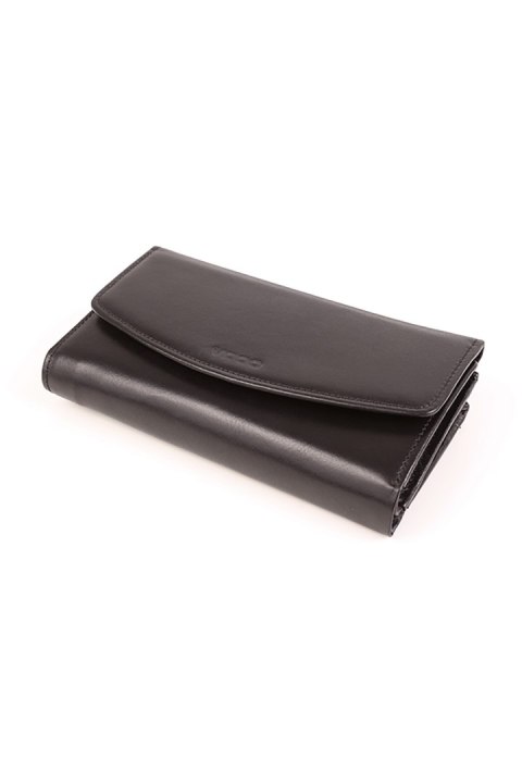 Duży skórzany portfel damski PPD6 Black - Verosoft - uniwersalny