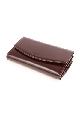 Duży skórzany portfel damski PPD6 Brown - Verosoft - uniwersalny