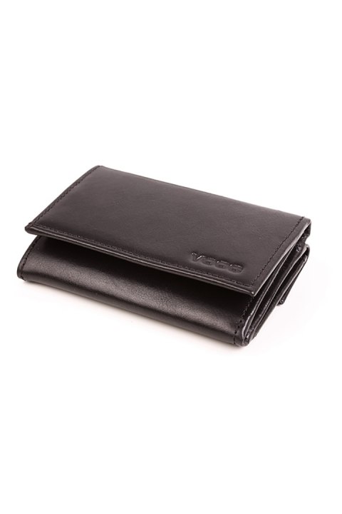 Mały skórzany portfel damski PPD4 Black - Verosoft - uniwersalny