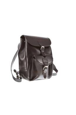 Modny plecak skórzany Vintage P1 Black - Verosoft - uniwersalny