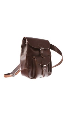 Modny plecak skórzany Vintage P1 Brown - Verosoft - uniwersalny