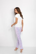 Piżama Damska Model Coco White/Lila - Momenti Per Me - XL Piżama Damska Model Coco White/Lila - Momenti Per Me - XL