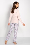 Piżama Damska Model Margarita Pink/Grey - Momenti Per Me - M Piżama Damska Model Margarita Pink/Grey - Momenti Per Me - M