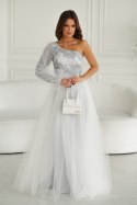 Sukienka Model 303-03 Grey - Bicotone - 40 Sukienka Model 303-03 Grey - Bicotone - 40