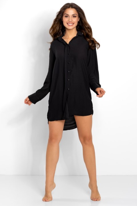 Koszulka nocna Koszula Nocna Model Bella Black - Momenti Per Me - L/XL
