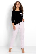 Piżama Damska Model Ashley Black/Pink - Momenti Per Me - XL Piżama Damska Model Ashley Black/Pink - Momenti Per Me - XL