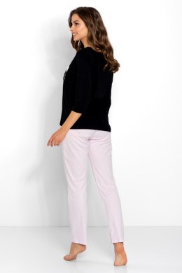Piżama Damska Model Ashley Black/Pink - Momenti Per Me - M