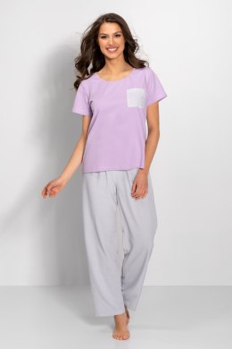 Piżama Damska Model Caroline Lila/Grey - Momenti Per Me - XL