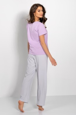 Piżama Damska Model Caroline Lila/Grey - Momenti Per Me - XL