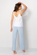 Piżama Damska Model Erica White/Baby Blue - Momenti Per Me - L
