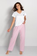 Piżama Damska Model Jennifer White/Pink - Momenti Per Me - XL Piżama Damska Model Jennifer White/Pink - Momenti Per Me - XL