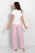 Piżama Damska Model Jennifer White/Pink - Momenti Per Me - XL Piżama Damska Model Jennifer White/Pink - Momenti Per Me - XL