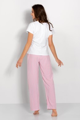 Piżama Damska Model Jennifer White/Pink - Momenti Per Me - XL