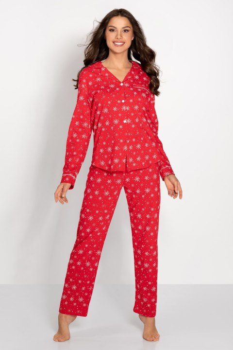 Piżama Damska Model Letters To Santa Red - Momenti Per Me - XL Piżama Damska Model Letters To Santa Red - Momenti Per Me - XL