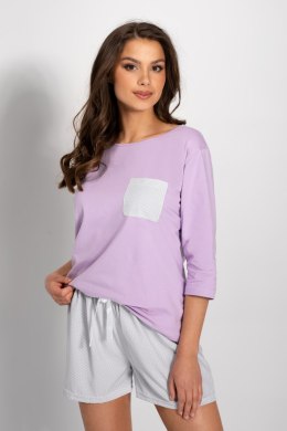 Piżama Damska Model Lily Lila/Grey - Momenti Per Me - L
