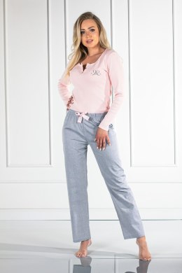 Piżama Damska Model Linda Pink/Grey - Momenti Per Me - S
