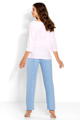 Piżama Damska Model Monique Pink/Blue - Momenti Per Me - L