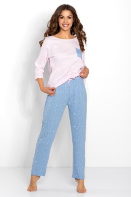 Piżama Damska Model Monique Pink/Blue - Momenti Per Me - M