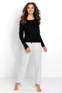 Piżama Damska Model Naomi Black/Ecru - Momenti Per Me - XL Piżama Damska Model Naomi Black/Ecru - Momenti Per Me - XL