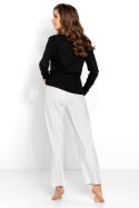 Piżama Damska Model Naomi Black/Ecru - Momenti Per Me - XL Piżama Damska Model Naomi Black/Ecru - Momenti Per Me - XL