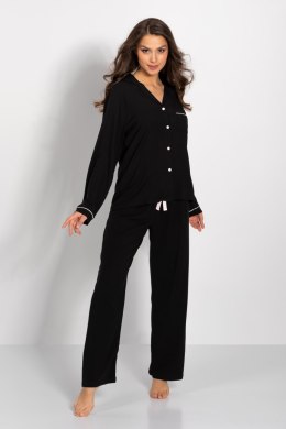 Piżama Damska Model Paris Black - Momenti Per Me - XL