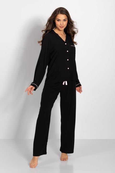 Piżama Damska Model Paris Black - Momenti Per Me - XL