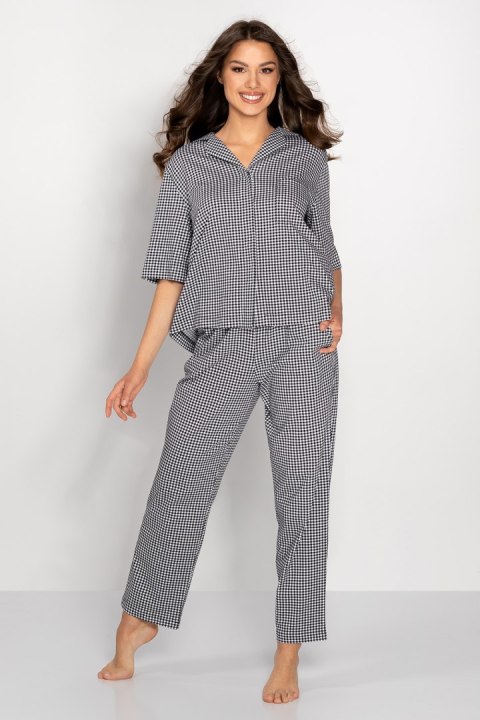 Piżama Damska Model Serenity Black - Momenti Per Me - L
