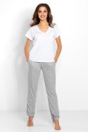 Piżama Komplet Model Chill Out White/Grey - Momenti Per Me - M Piżama Komplet Model Chill Out White/Grey - Momenti Per Me - M