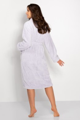 Szlafrok Damski Model Azaria Long Silver - Momenti Per Me - s