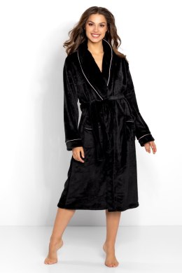 Szlafrok Damski Model Charlotte Black - Momenti Per Me - XL
