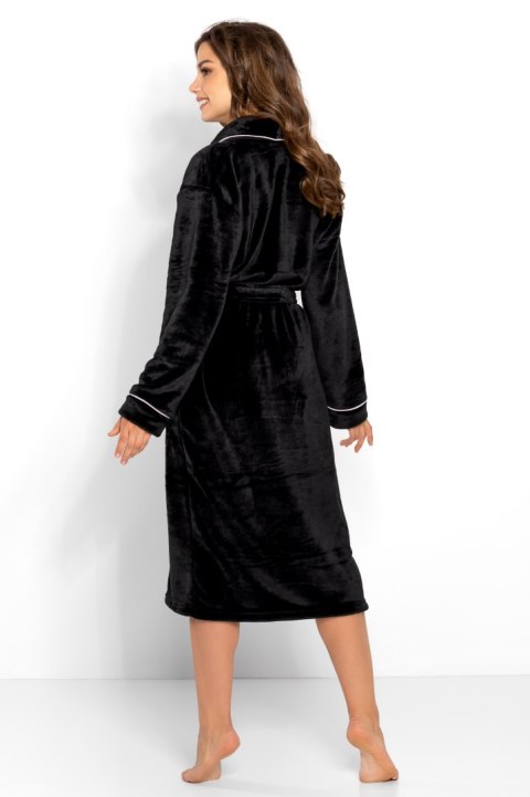 Szlafrok Damski Model Charlotte Black - Momenti Per Me - XL Szlafrok Damski Model Charlotte Black - Momenti Per Me - XL