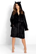 Szlafrok Damski Model Kitty Black - Momenti Per Me - XL Szlafrok Damski Model Kitty Black - Momenti Per Me - XL