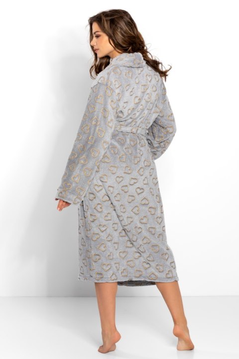 Szlafrok Damski Model Zoe Grey - Momenti Per Me - XXXL Szlafrok Damski Model Zoe Grey - Momenti Per Me - XXXL
