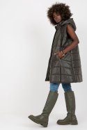 Kamizelka Model TW-KZ-BI-82019.09 Khaki - Och Bella - uniwersalny Kamizelka Model TW-KZ-BI-82019.09 Khaki - Och Bella - uniwersalny
