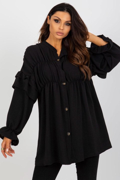 Koszula Damska Model TW-KS-BI-2021745.13X Black - Och Bella - s Koszula Damska Model TW-KS-BI-2021745.13X Black - Och Bella - s