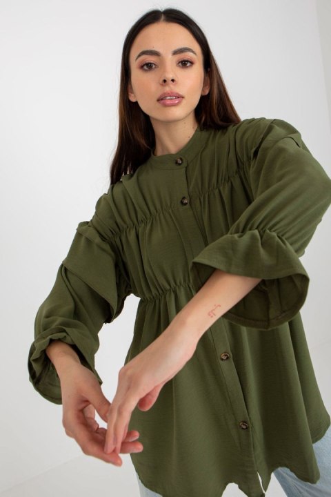 Koszula Damska Model TW-KS-BI-2021745.13X Khaki - Och Bella - L Koszula Damska Model TW-KS-BI-2021745.13X Khaki - Och Bella - L