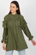 Koszula Damska Model TW-KS-BI-2021745.13X Khaki - Och Bella - XL Koszula Damska Model TW-KS-BI-2021745.13X Khaki - Och Bella - XL